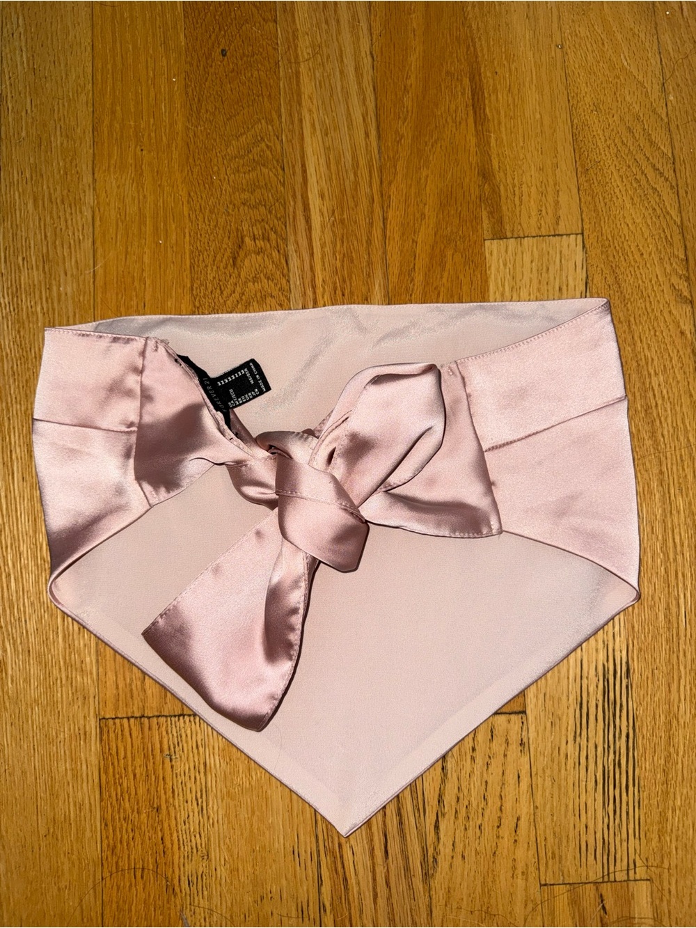 Forever 21 Blush Pink Satin Tie Front Bandana Top